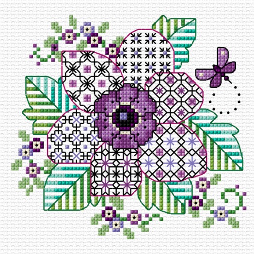 Blackwork anemone illustration 1