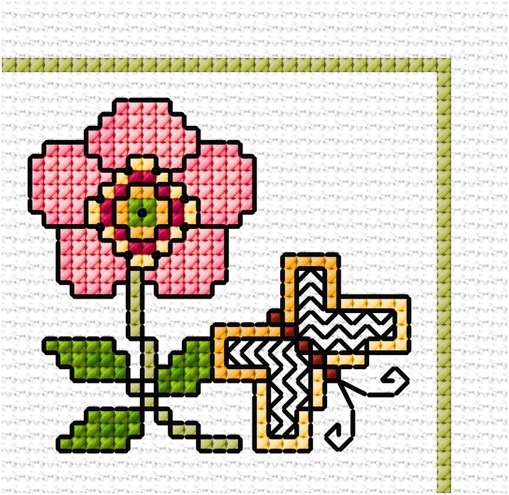 LJT Flower and butterfly sampler 3 illustration 1