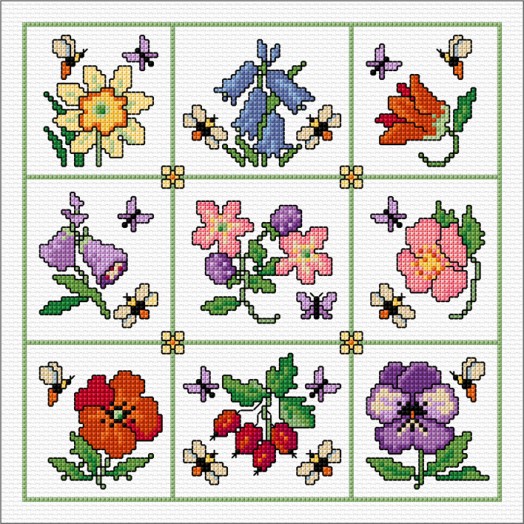 LJT Part series Floral sampler illustration 5594