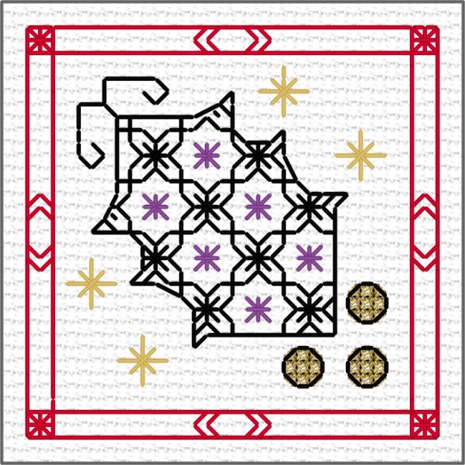 Part 2 of my Xmas blackwork series illustration 5283