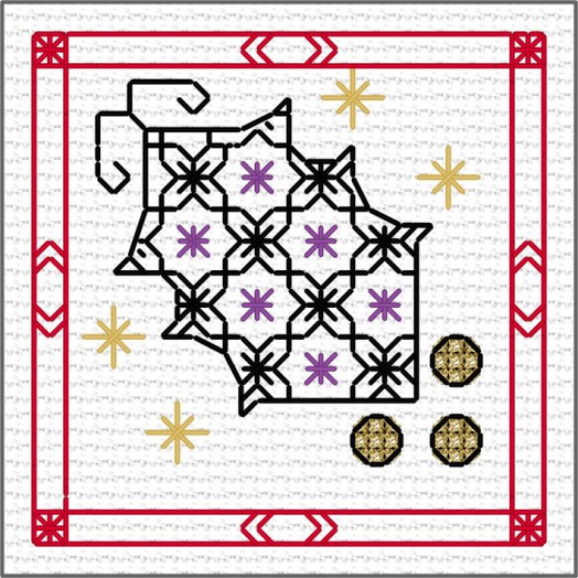 LJT Xmas Blackwork part series Details illustration 5270