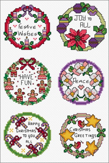 LJT016 Christmas wreath cards thumbnail
