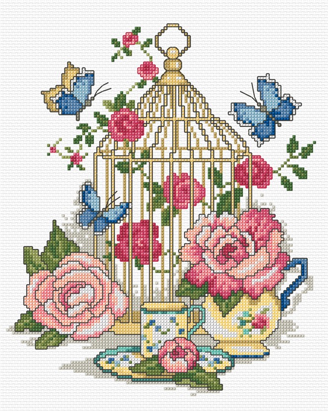 LJT022 Beautiful birdcage illustration 4952