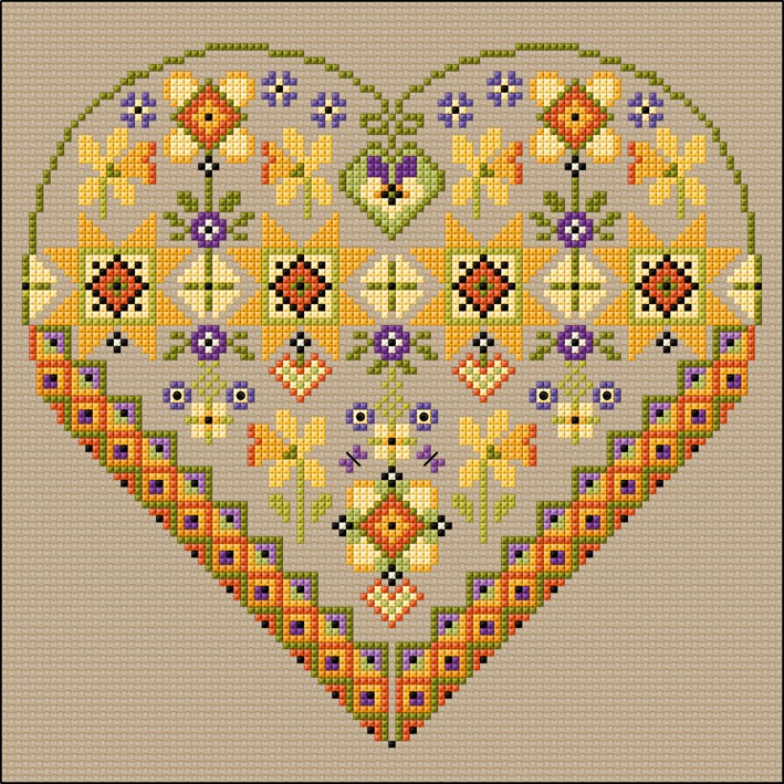 LJT045 Decorative Spring Heart illustration 5947