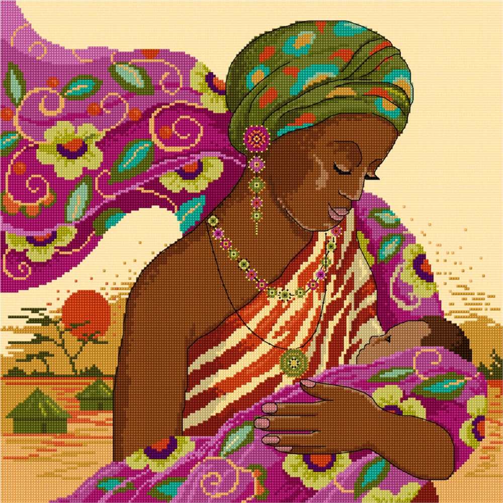 LJT089 African mother illustration 5827