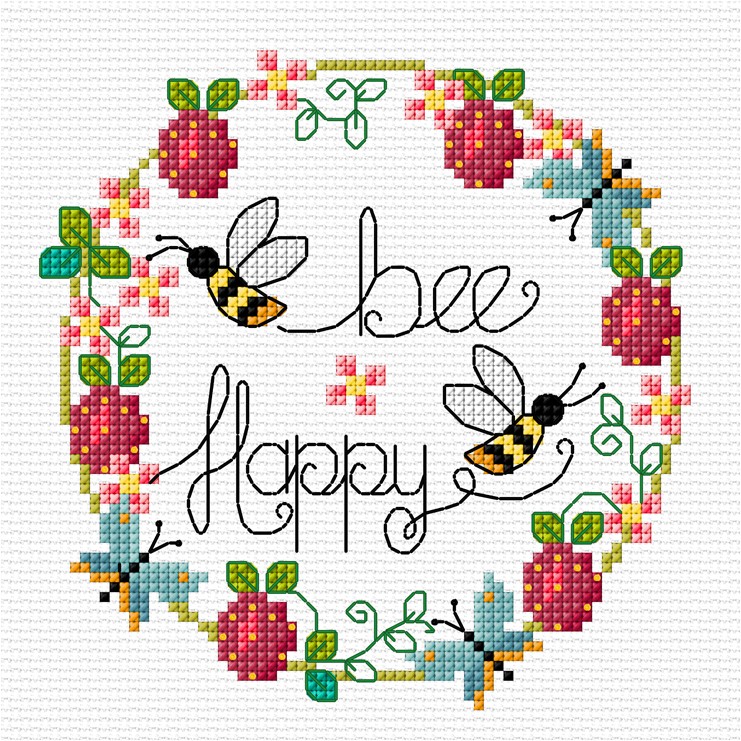 LJT101C 'Bee Happy' card illustration 5022