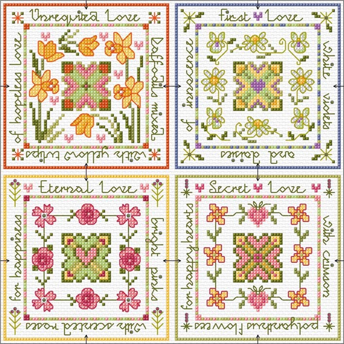 LJT406 Knot 'love' garden cards illustration 5846