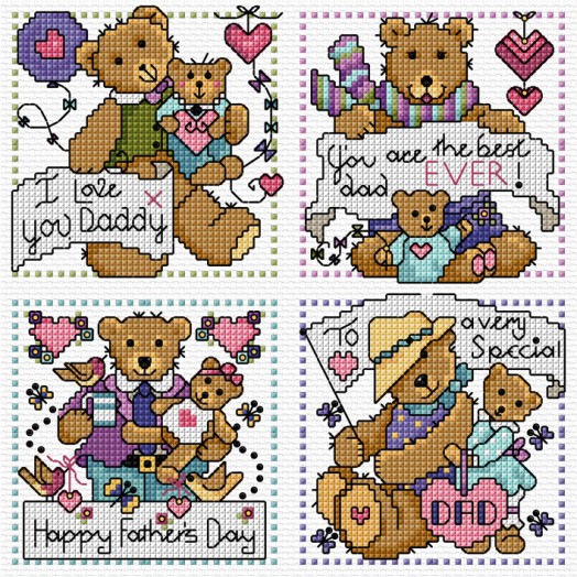 LJT102C Father's Day Teddy cards thumbnail