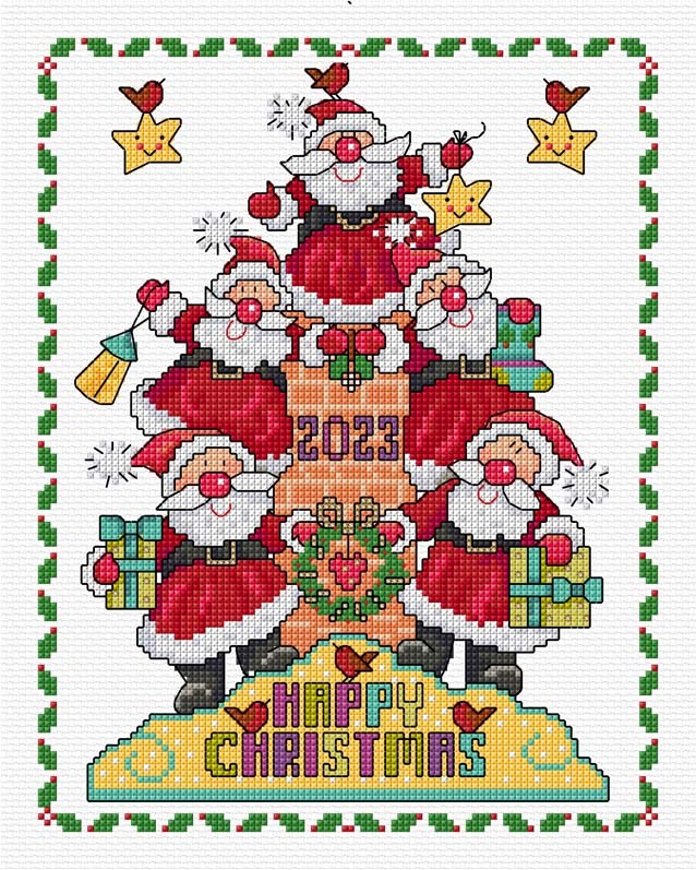 LJT116 Santa delight illustration 5927