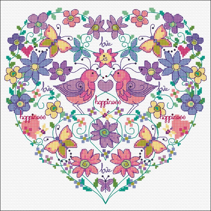 LJT124 Happiness Heart illustration 6006