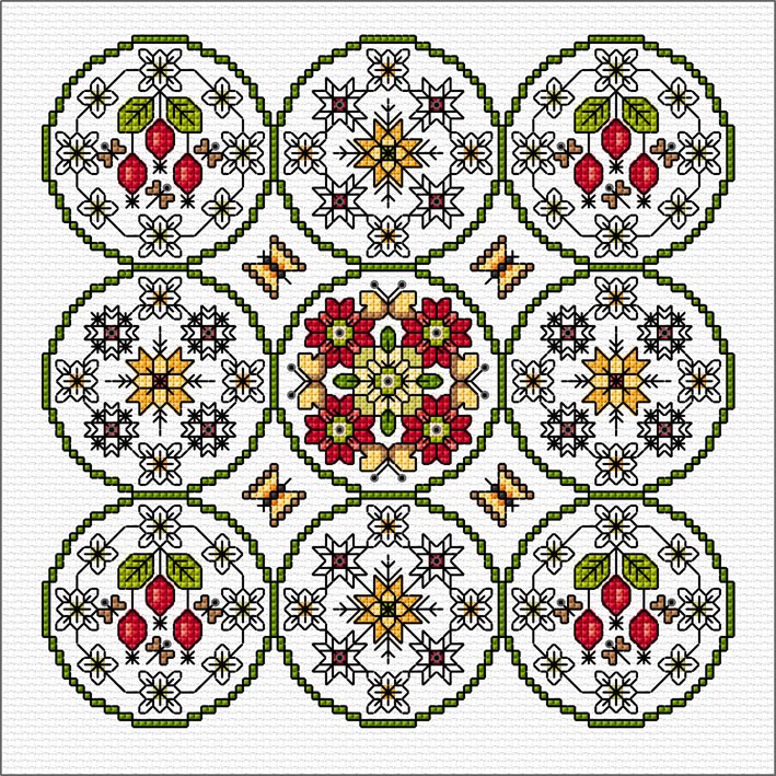 LJT141 Decorative Winter sampler illustration 5954