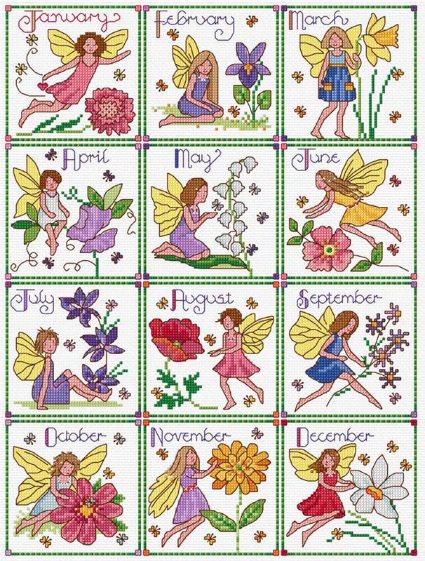 LJT144 Monthly Birthday fairies illustration 5000