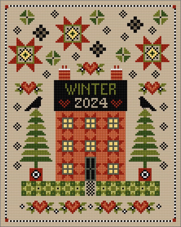 LJT179 Seasonal sampler Winter illustration 6109