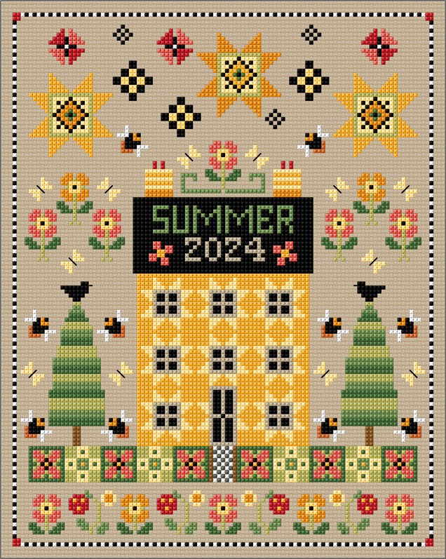 LJT187 Seasonal sampler Summer illustration 6113