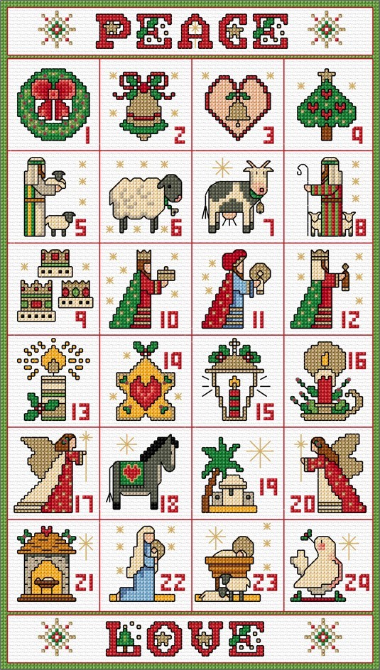 LJT194 Advent Nativity sampler thumbnail