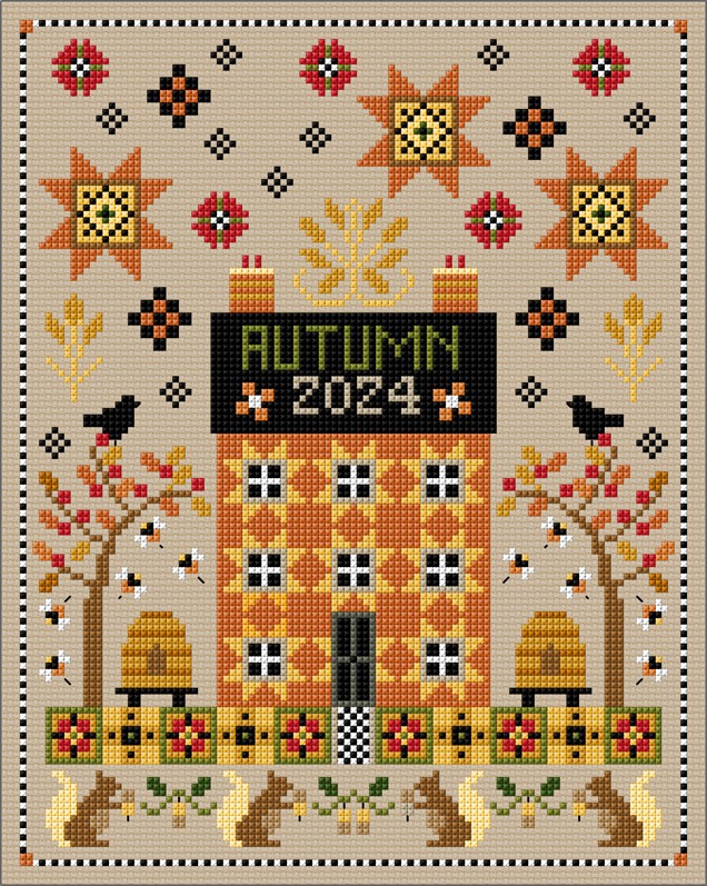 LJT254 Seasonal sampler Autumn illustration 6115