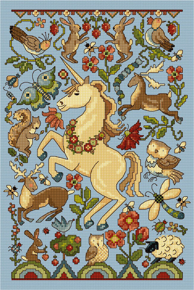 LJT280 Unicorn 'spot' sampler illustration 4810