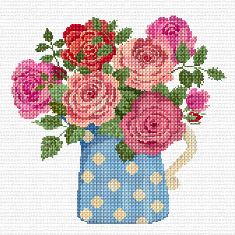 LJT283 Roses in bloom illustration 4816