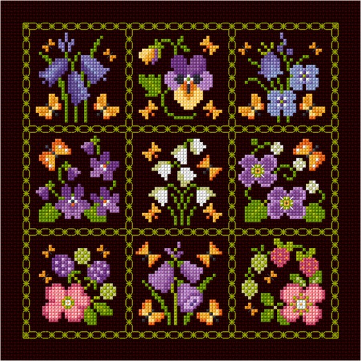 LJT288 Floral patchwork sampler thumbnail