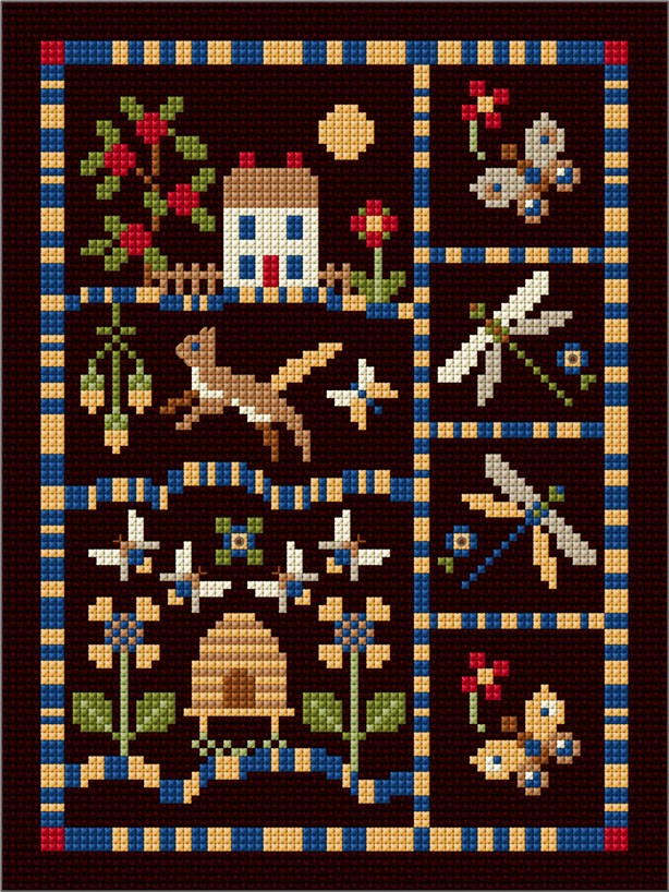 LJT297 Simple Country sampler illustration 6149