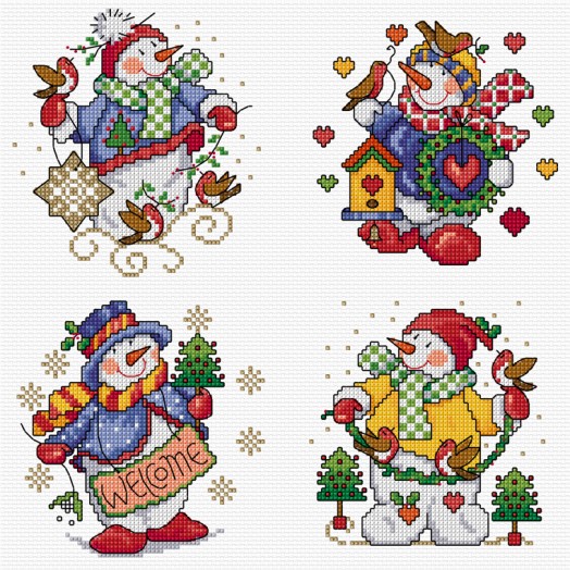 LJT308 Four Jolly Snowmen thumbnail