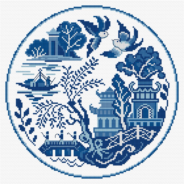 LJT312 Decorative Willow pattern illustration 4983