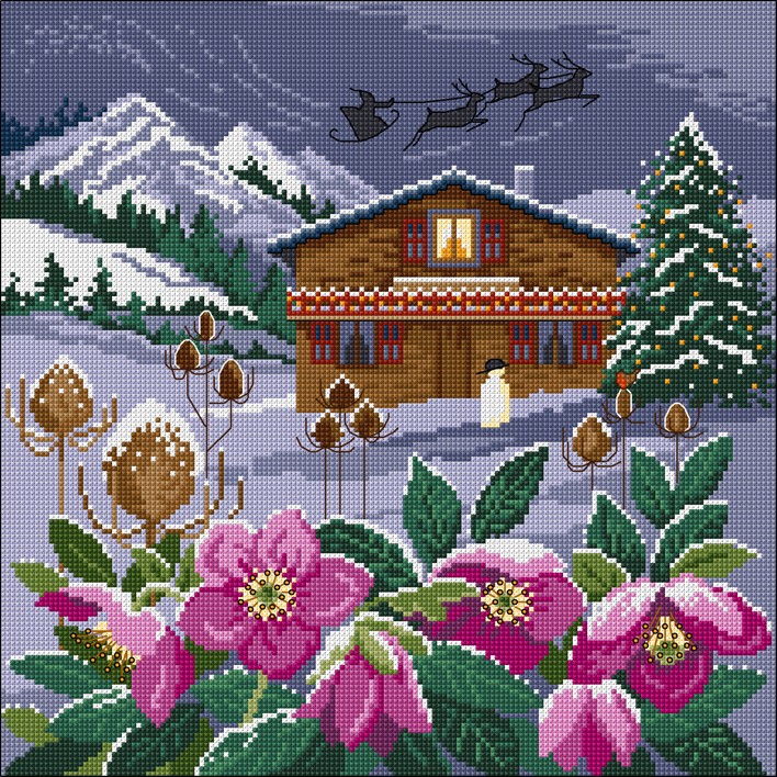 LJT325 Winter landscape illustration 5722