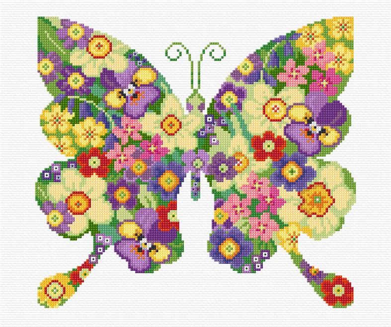 LJT330 Spring floral butterfly illustration 5345