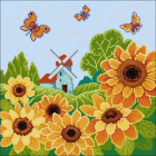 Sunny Sunflowers illustration 1