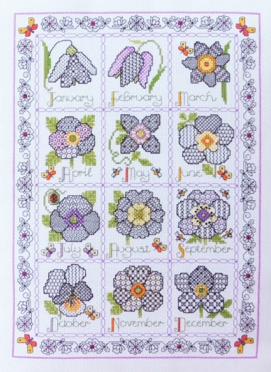 LJT360 Blackwork floral sampler thumbnail