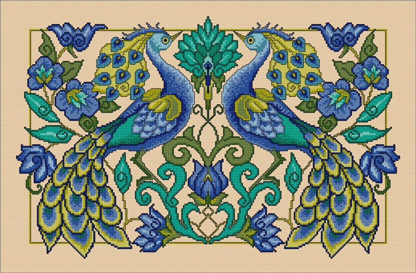 LJT372 Proud peacocks illustration 5467