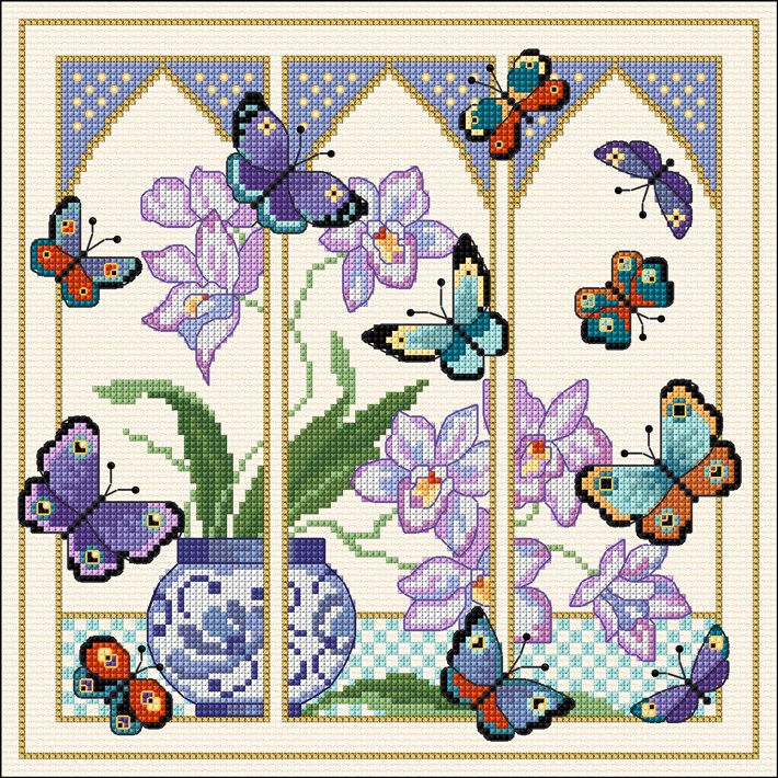 LJT373 Butterfly window illustration 5468