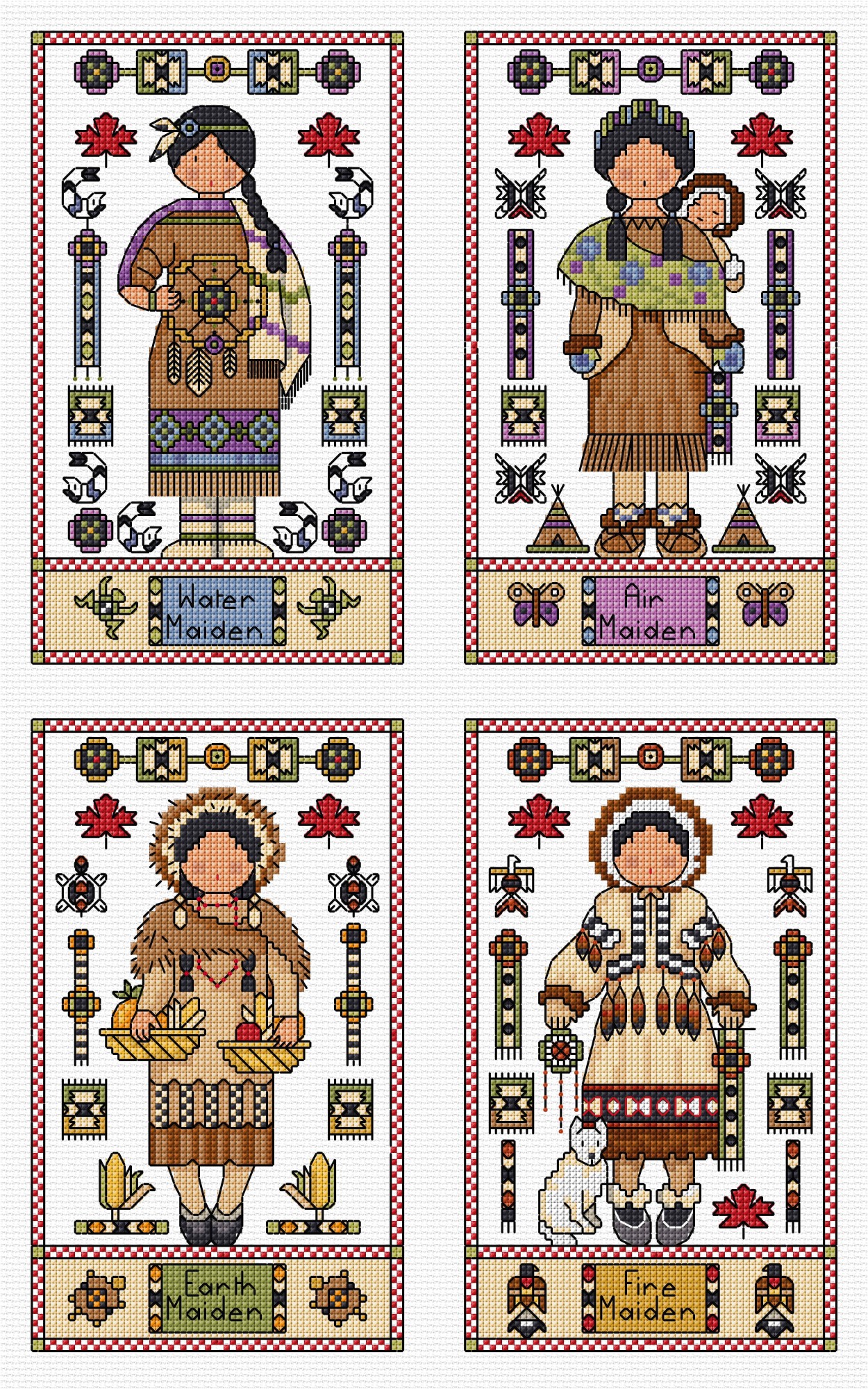 LJT378 Costume Dolls North American Maidens illustration 6715