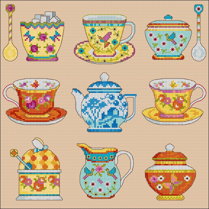 LJT382 Teatime sampler illustration 5527