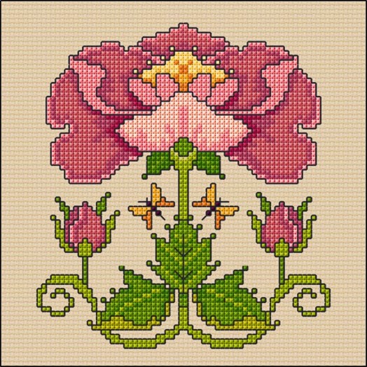 LJT392 Art Nouveau Rose thumbnail