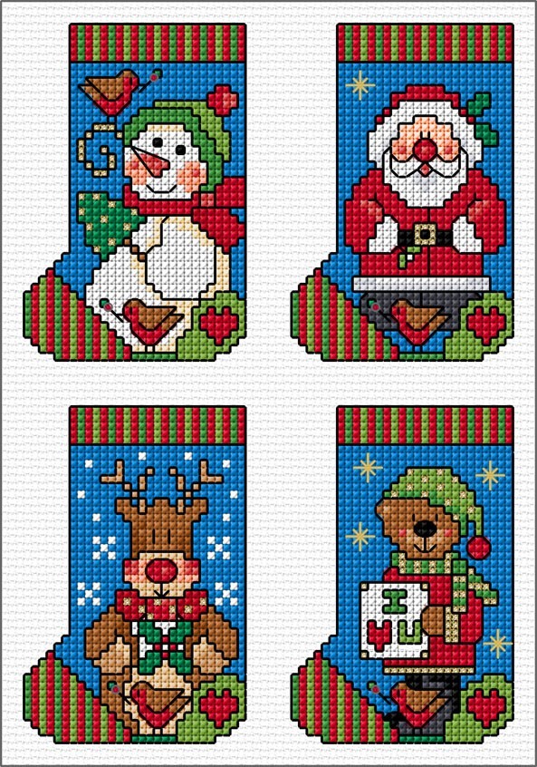 LJT407 Xmas stocking cards thumbnail