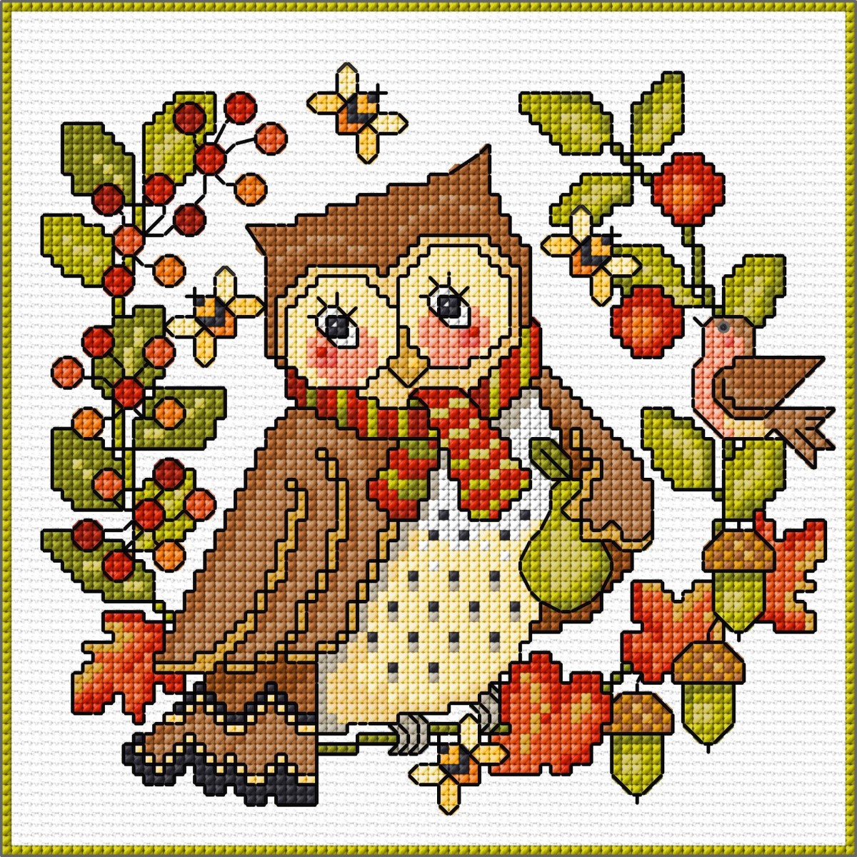 LJT441 Autumn Owl design thumbnail