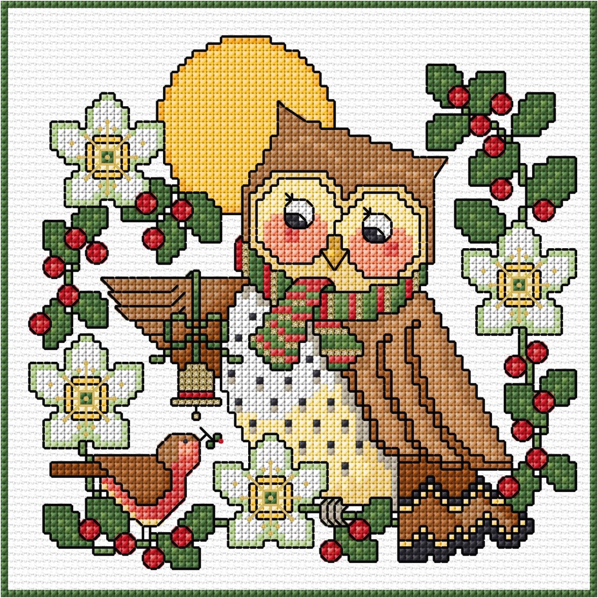 LJT442 Winter Owl design thumbnail