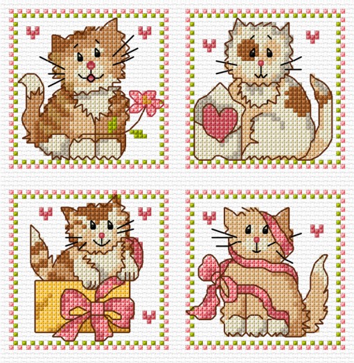 LJT90C  Four cute cats thumbnail