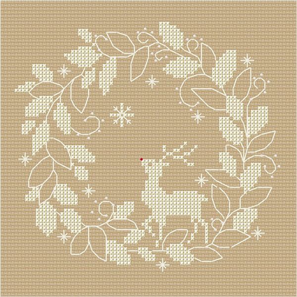 LJT94C Snow deer illustration 4815