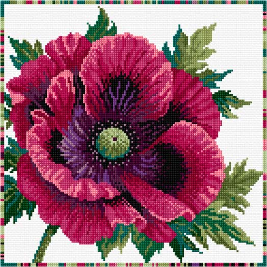 large floral cross stitch