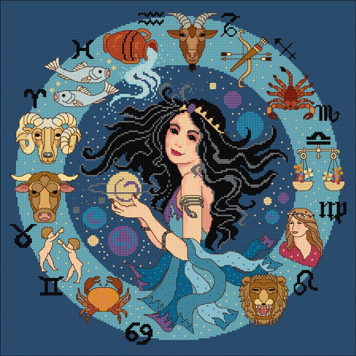 LJT147 Zodiac Queen illustration 5248