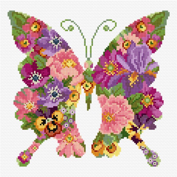 Cross stitch butterfly
