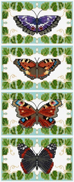 British Butterfly cross stitch