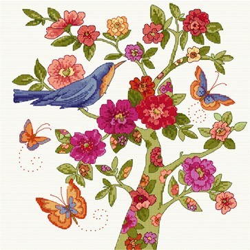 Floral tree tapestry